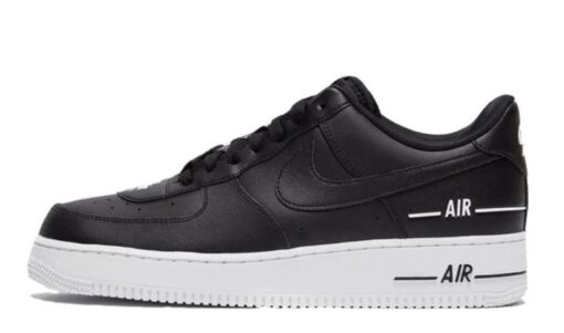 Air Force 1 Low Tape Double Air Black Classic Kicks