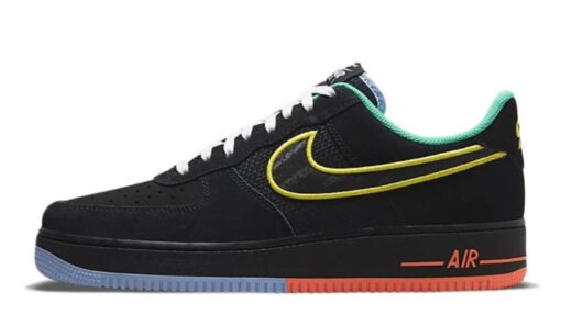 Air Force 1 07 Low Black Yellow Green Iconic Sneaker