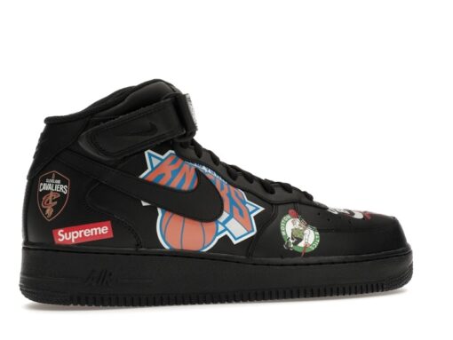 Supreme x Air Force 1 Mid 07 NBA Black Classic Kicks