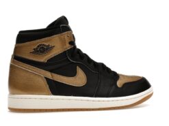 Nike Air Jordan 1 Retro High OG Black Metallic Gold Classic Kicks