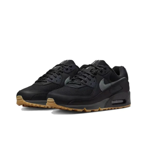 Air Max 90 Black Smoke Grey Gum Reflective Signature Footwear