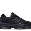 New Balance 9060 Triple Black Leathers Signature Footwear