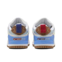 Dunk Skateboard Shoes Low-top Beige Blue Signature Footwear