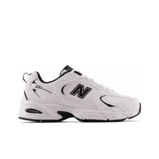 New Balance 530 White Black Leather Revered Footwear