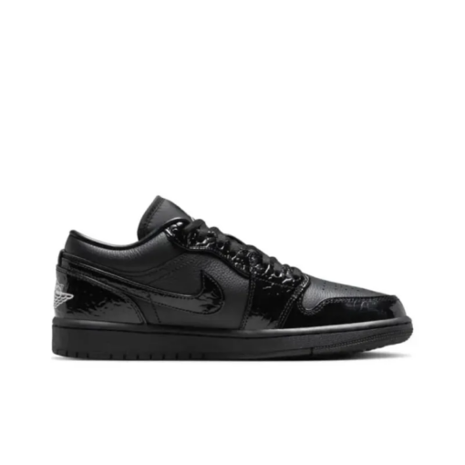 Air Jordan 1 Low Se Patent Elephant Black Iconic Sneaker