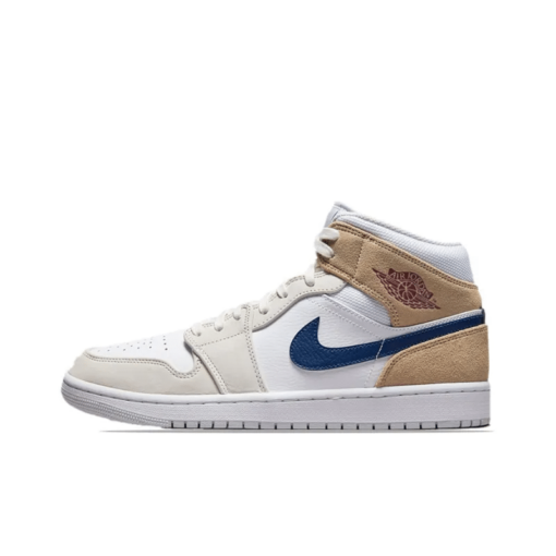 Air Jordan 1 Mid ‘white Khaki Blue Void’ Revered Footwear