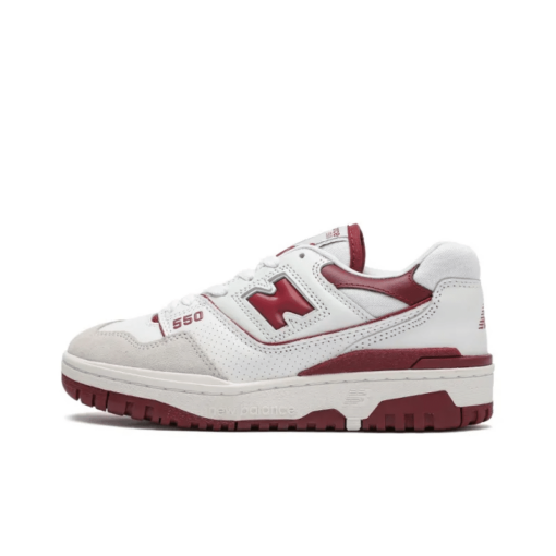 New Balance 550 White Burgundy Iconic Sneaker