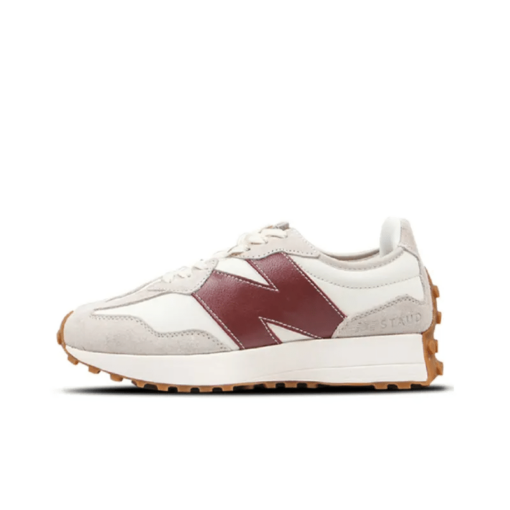 Staud x New Balance 327 Grey Burgundy Womens Signature Footwear