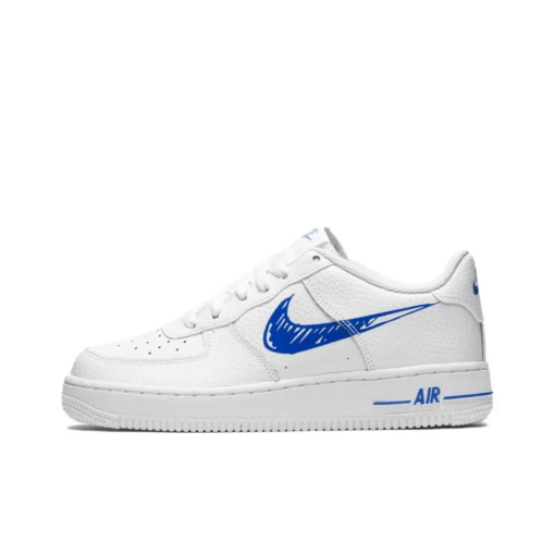 Air Force 1 Low Sketch Blue Swoosh Iconic Sneaker