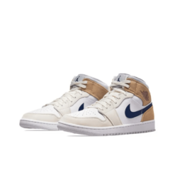 Air Jordan 1 Mid ‘white Khaki Blue Void’ Revered Footwear