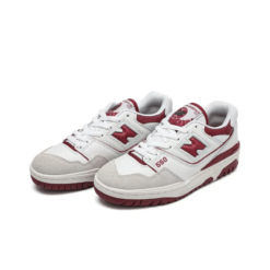 New Balance 550 White Burgundy Iconic Sneaker