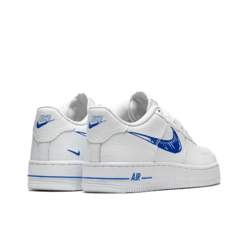 Air Force 1 Low Sketch Blue Swoosh Iconic Sneaker