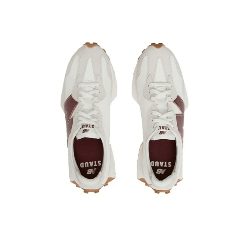 Staud x New Balance 327 Grey Burgundy Womens Signature Footwear