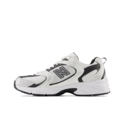 New Balance 530 White Silver Metallic Black Signature Footwear