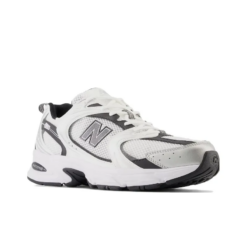 New Balance 530 White Silver Metallic Black Signature Footwear