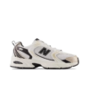 New Balance 530 White Light Gold Metallic Signature Footwear