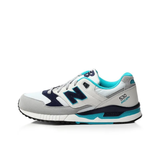 New Balance 530 White Navy Teal Unfading Sneaker