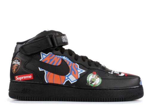 Supreme x Air Force 1 Mid 07 NBA Black Classic Kicks