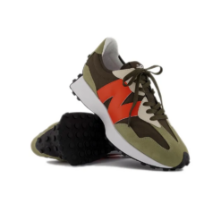 New Balance 327 True Olive Vibrant Orange Classic Kicks