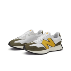 New Balance 327 White Yellow Olive Iconic Sneaker