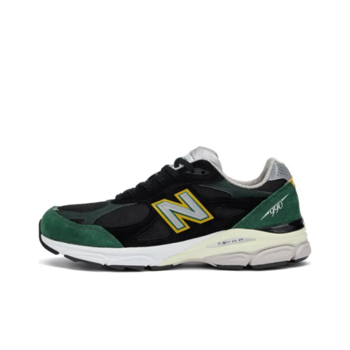 New Balance 990v3 MiUSA Black Green Yellow Signature Footwear