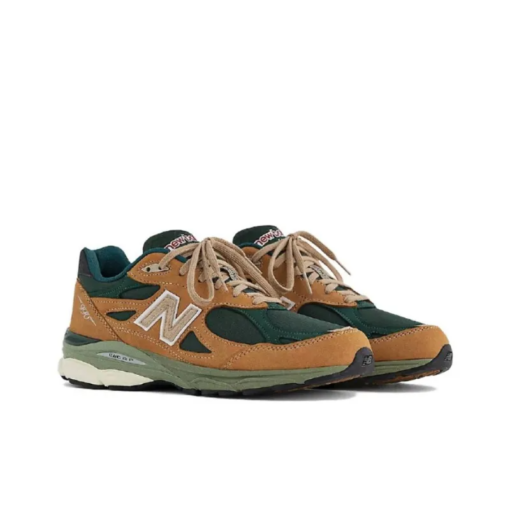 New Balance 990v3 Miusa Tan Green Iconic Sneaker