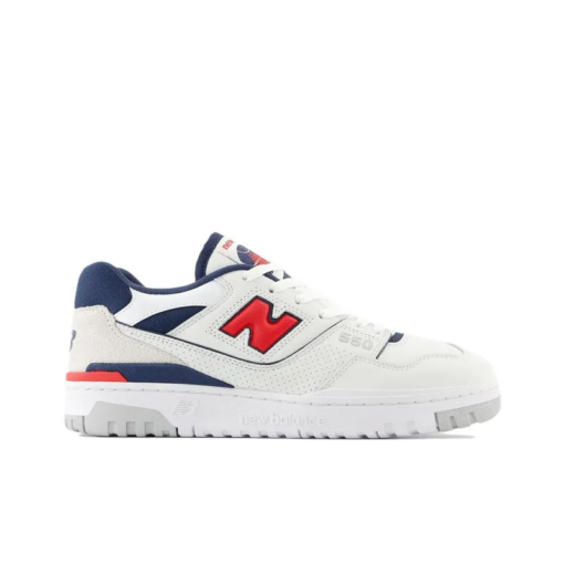 New Balance Nb 550 Skateboarding Shoes Unisex Low-top Whitered Unfading Sneaker