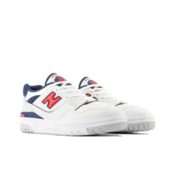 New Balance Nb 550 Skateboarding Shoes Unisex Low-top Whitered Unfading Sneaker