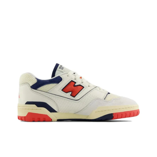 New Balance 550 Sea Salt Pack Blast Red Unfading Sneaker