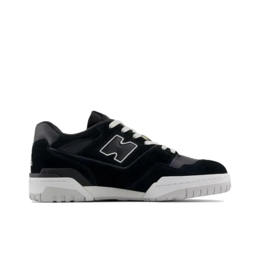 New Balance 550 Suede Perforated Leather Black White Classic Kicks