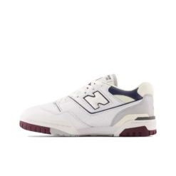 New Balance 550 White Natural Indigo Burgundy Unfading Sneaker