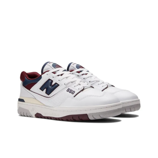 New Balance 550 White Navy Nb Burgundy Everlasting Sneaker