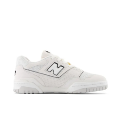 New Balance 550 White Perforated Leather Black Classic Kicks