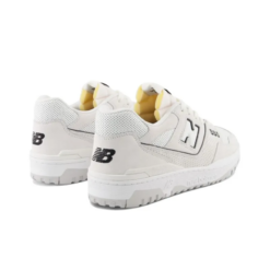 New Balance 550 White Perforated Leather Black Classic Kicks