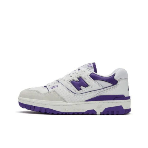 New Balance 550 White Purple Iconic Sneaker