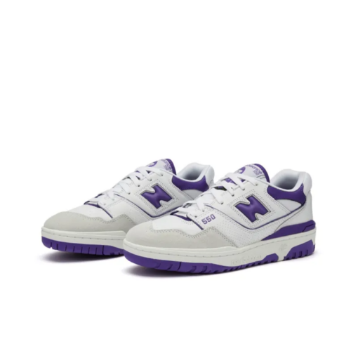 New Balance 550 White Purple Iconic Sneaker