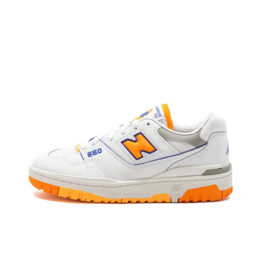 New Balance 550 White Vibrant Orange Iconic Sneaker