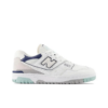 New Balance 550 White Winter Fog Navy Signature Footwear