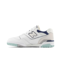 New Balance 550 White Winter Fog Navy Signature Footwear